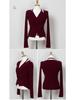Korean Style Strappy Halter V-Neck Two-Piece Cardigan & T-Shirt Set for Women
