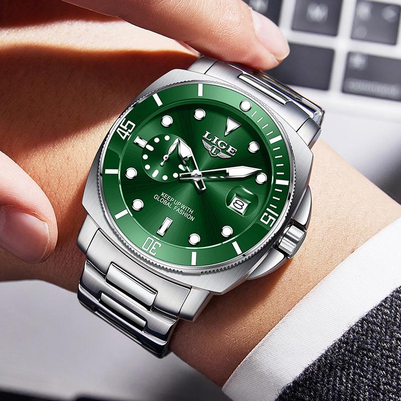 Men Watch Fashion Business Watch Men 3ATM Waterproof Luminous Quartz Sports Chronograph Clock Male Relogio Masculino+BOX