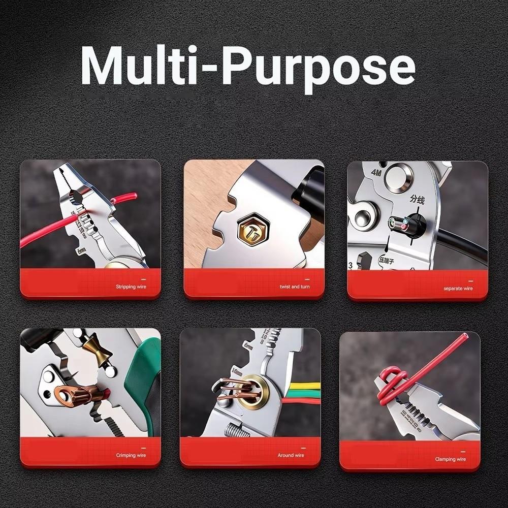 Multifunctional Wire Stripper Pliers Rubber Grip Wire Cutter Pliers Wire Rope Cutters Cable Repair