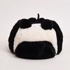 Cute Black And White Panda Lei Feng Hat Women'S Autumn And Winter Warm Hooded Three Piece Set Plush Ear Protection Hat