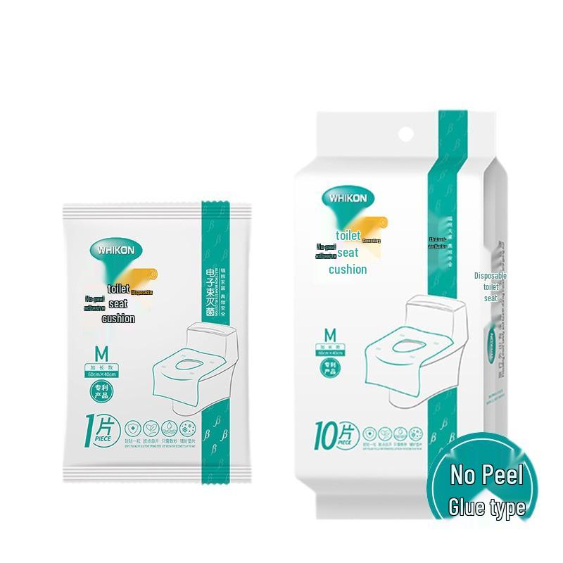 Individually Wrapped No-Peel Disposable Toilet Seat Cover for Travel & Hotel Use