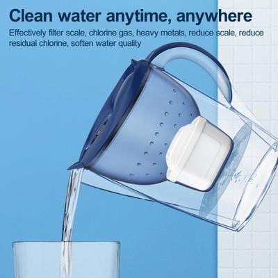 1/2/3/6 Pièces Cartouches de Filtre à Eau Écologique Facile à Utiliser Sans BPA Charbon Actif