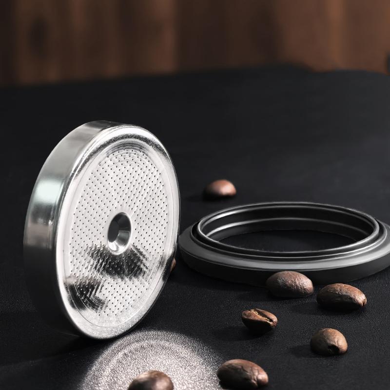 50mm Stainless Steel Portafilter Replacement Filter Screen Seal Set for EC685 EC680 EC9335M EC2351 Coffee Machine
