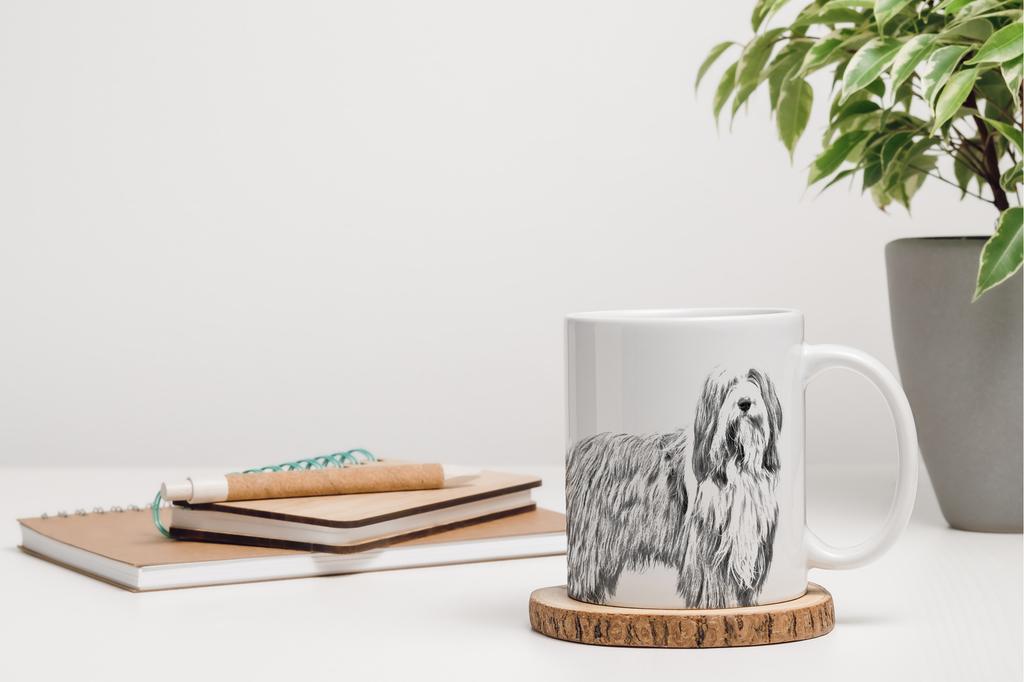 Bearded Collie, Highland Collie, Mountain Collie - cup with a dog, cup with a photo, personalized gift from the Art-Dog brand