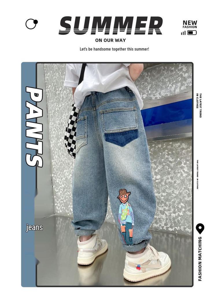 Jungen 2025 Frühling & Herbst Jeans - Gerades Bein, Trendy & Stilvoll für Kinder