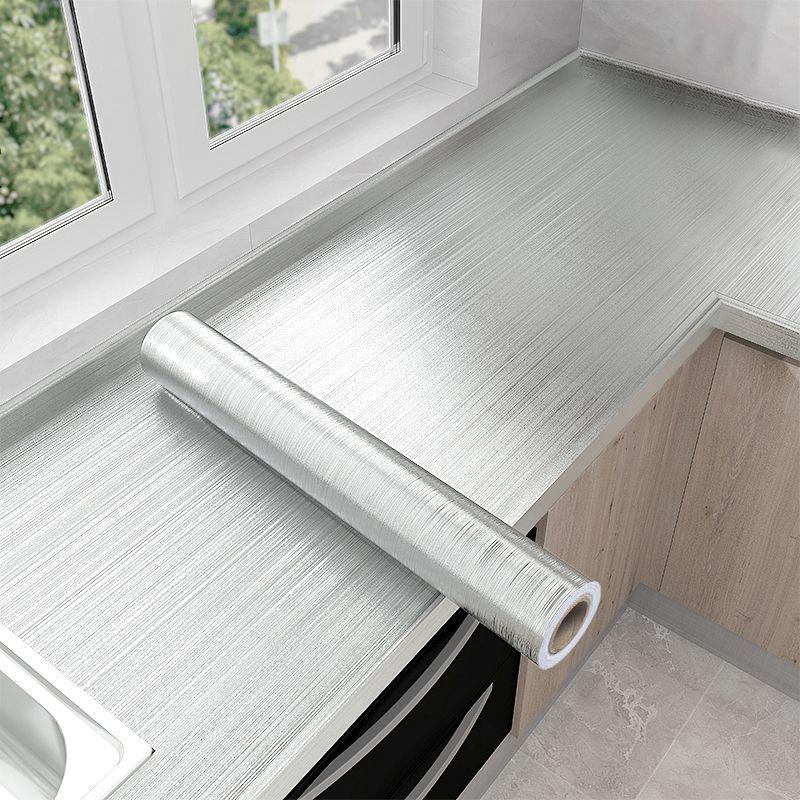 40cm Breit Gebürstetes Nickel Vinyl Tapete Dekorativ Edelstahl Wandpapiere Arbeitsplatten Küche Auto Aufkleber Folie Dekor