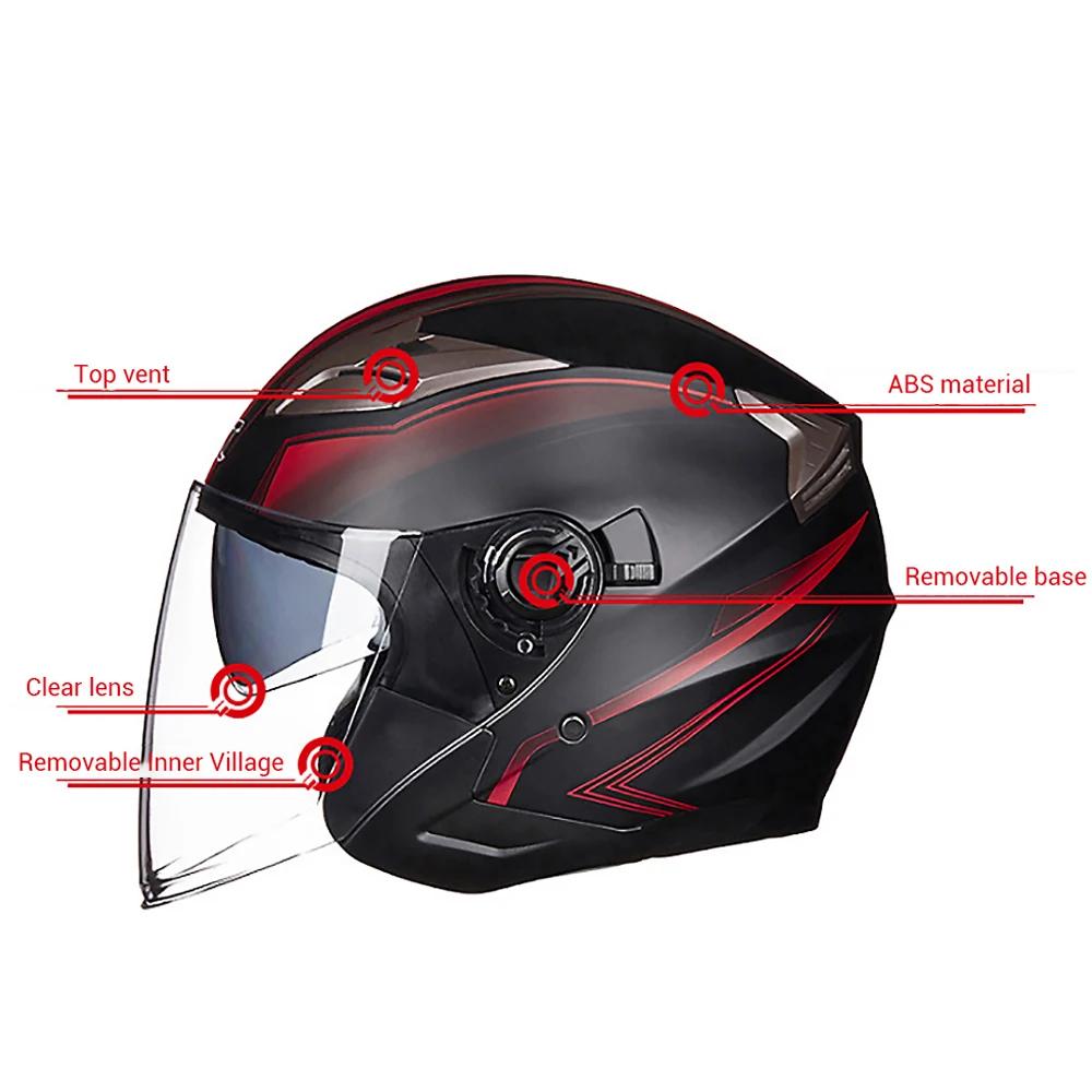 Kask Motocyklowy Kask Wyścigowy Off-Road Półtwarzowy Fajny Casco Moto Kask Street Fashion dla Mężczyzn Kobiet Cztery Pory Roku