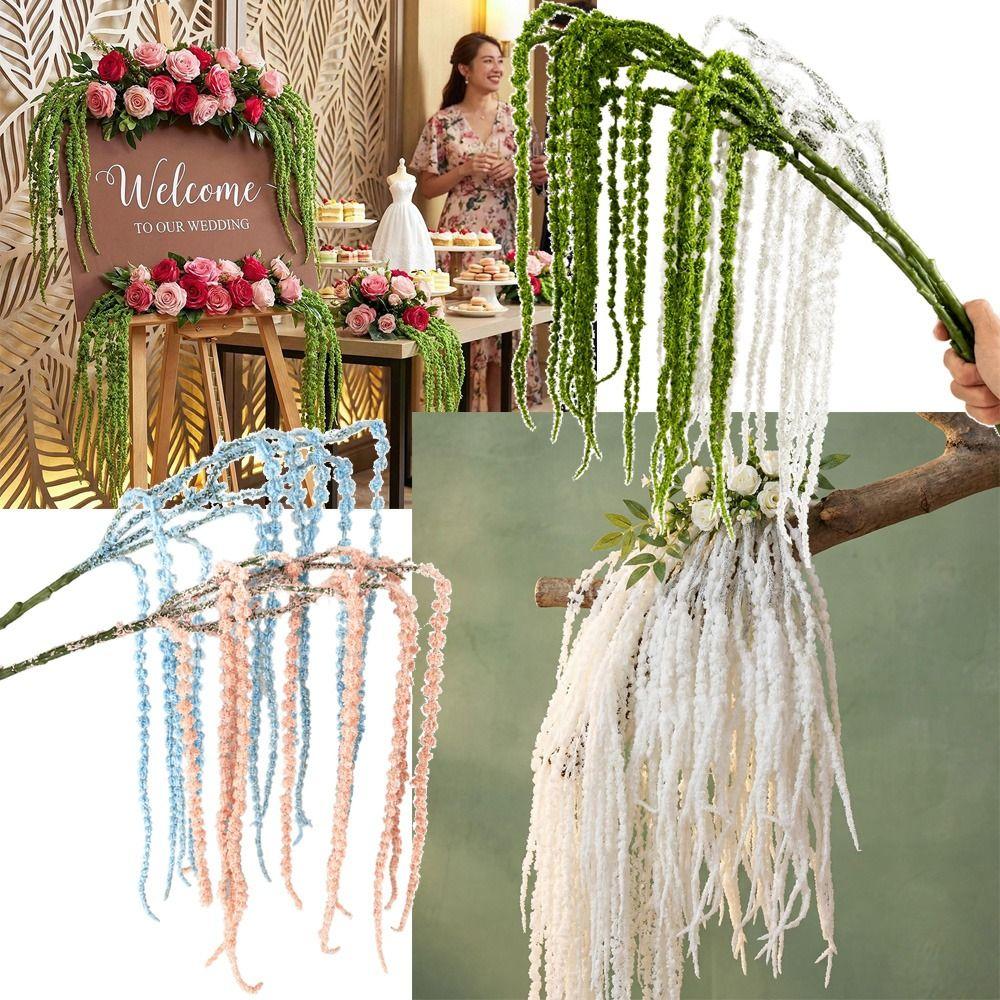 Fleur Artificielle Multicolore à Longues Pointes Mousse Florale Suspendue Amarante Ornement de Bureau