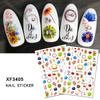 12 Sheet/set 3D Nail Stickers Autumn Winter Maple Leaf Transfer Sliders Paper Nail Decals for Manicures Wraps Tip