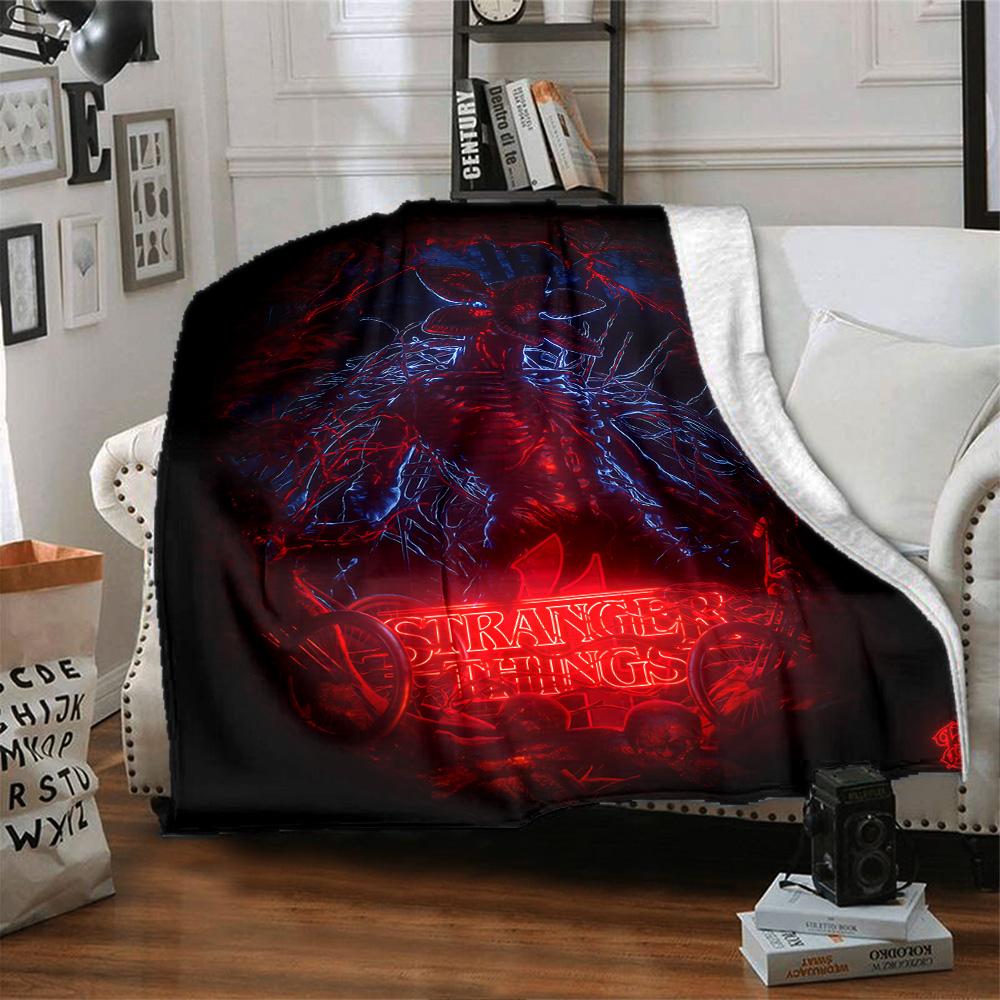 1pc Stranger Things Dark Dimension flannel Blanket for Super Soft Cute Comfort Blanket for Travel Bedding Couch Sofa Blanket Y82531