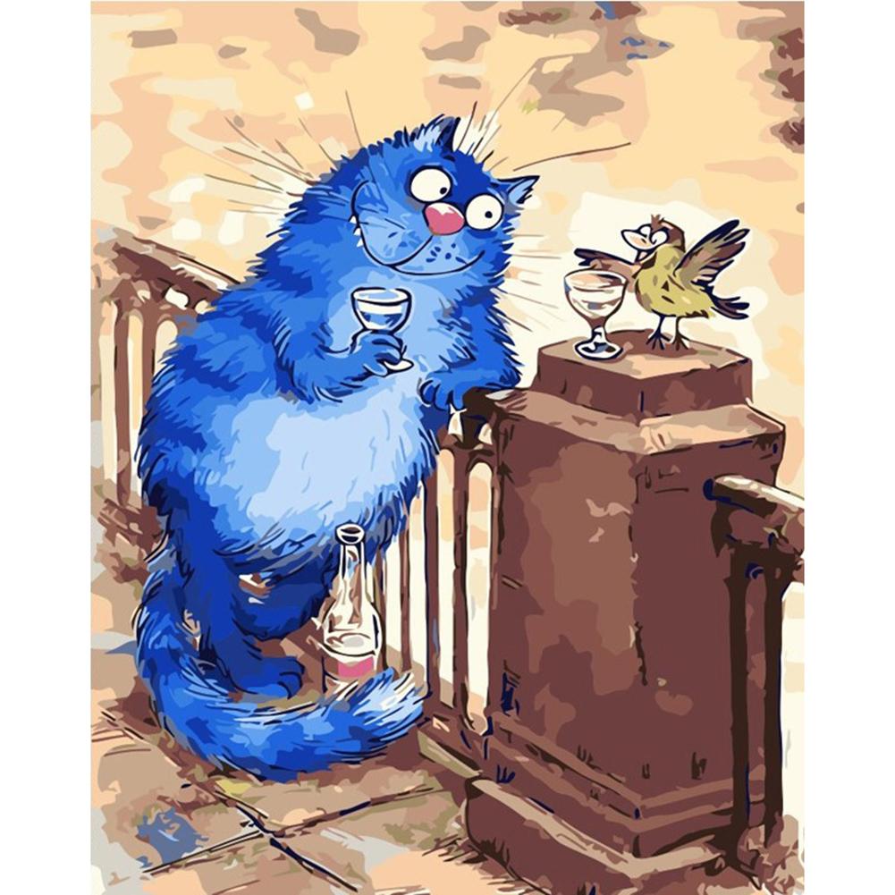 Синий кот и его. Коты ирины зенюк. синий кот смешной. голубые коты рисунки.