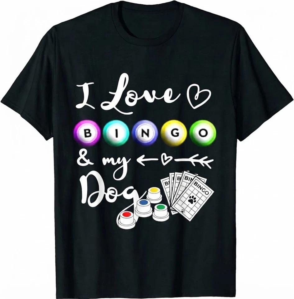 Bingo Shirt For Women I Love Bingo And My Dog Gift T Shirt 4XL