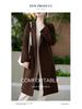 Women's Double-Faced 100% Wool Extra Long Loose Overcoat with Suit Collar