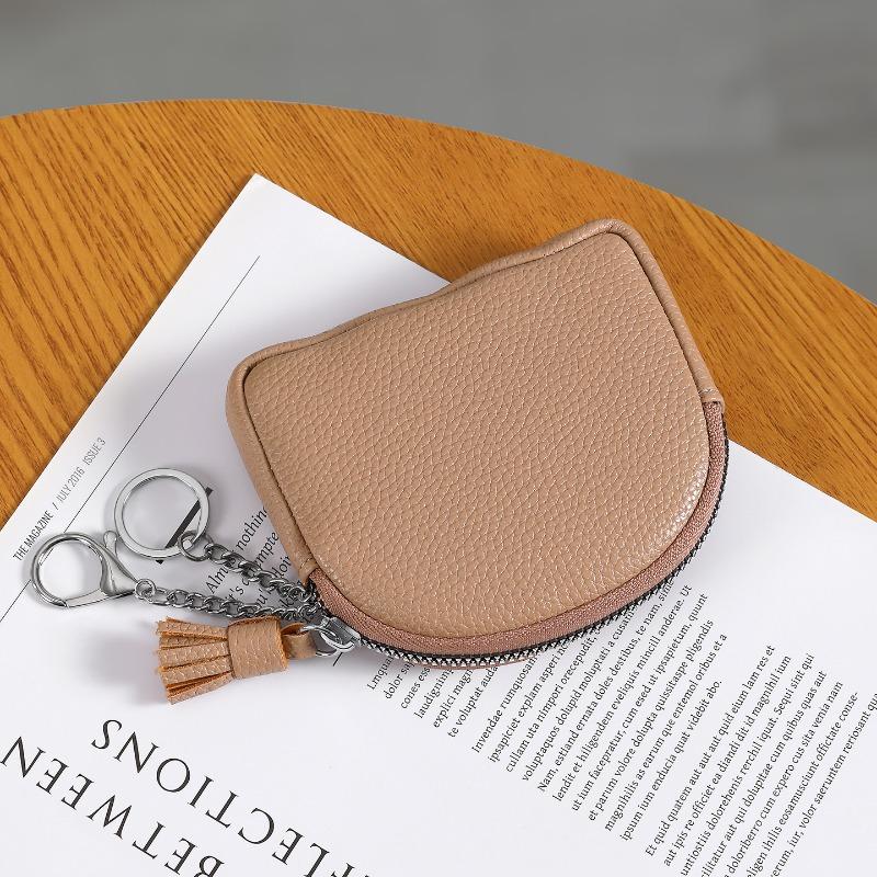 Cute Cartoon Ghost Coin Purse PU Leather Zipper Wallet Mini Keychain Pouch Small Change Purse for Women Girls