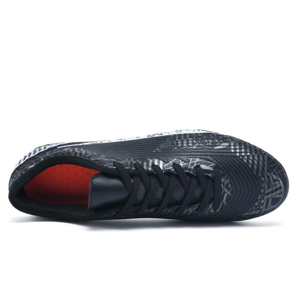 Fashion Men's Soccer Shoes FG Non-Slip Turf Soccer Cleats Lace Up Training Shoes Light Ultralight Sneaker Low Top Football Boots 35-46