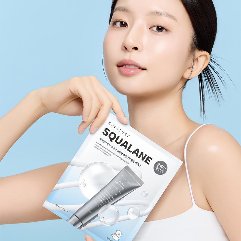 S.NATURE Aqua Squalane Moisturizing Cream Wrapping Mask 18ml*4EA