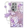 Samsung S25 Ultra Floral & Grass Lens Film Case - Full Coverage for S24 & A56, with Bracelet-style Protective Case