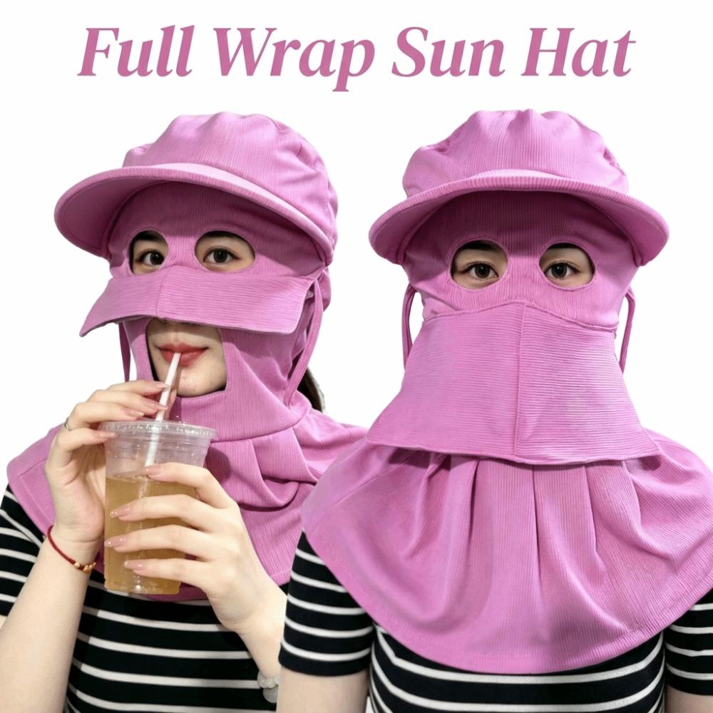 Sun Protection Full-Face Sun Hat Breathable Cycling Cap Hot Woman Bucket Hat Summer Outdoor