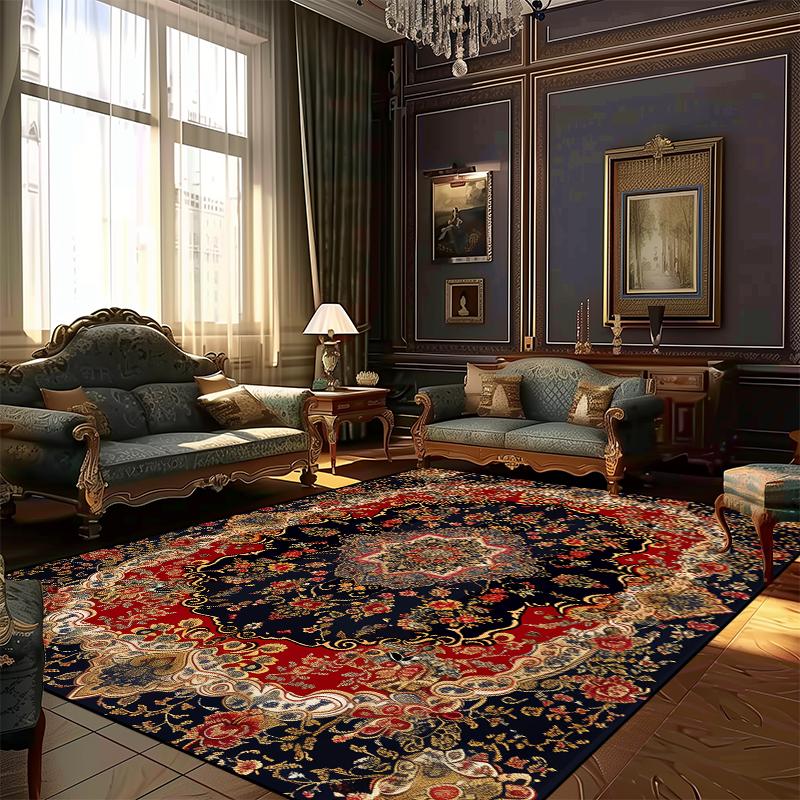 Persian Style Rugs for Living Room Decoration Carpet Large Area Bedroom Anti-slip Floor Mat Washable Lounge Rug Customized Size