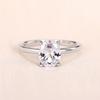Super Flash Oval Zirkon Ring Damen, Simulierter High-End Licht Luxus Design Schmuck, Quelle