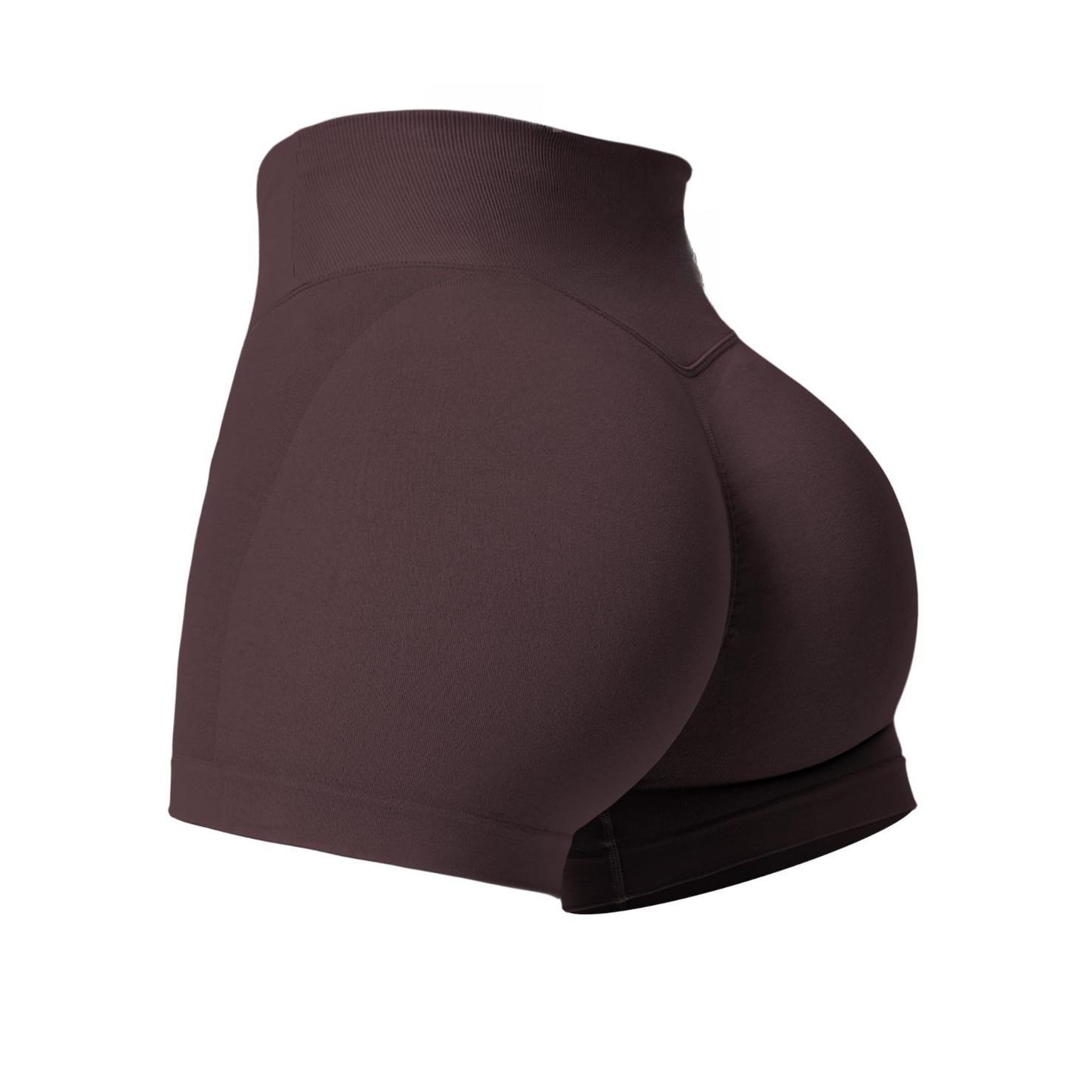 

Шорты для йоги с низкой резинкой, бесшовные, для тренировок, для попы, для тренировок в спортзале, эластичные, для бега S шоколадный