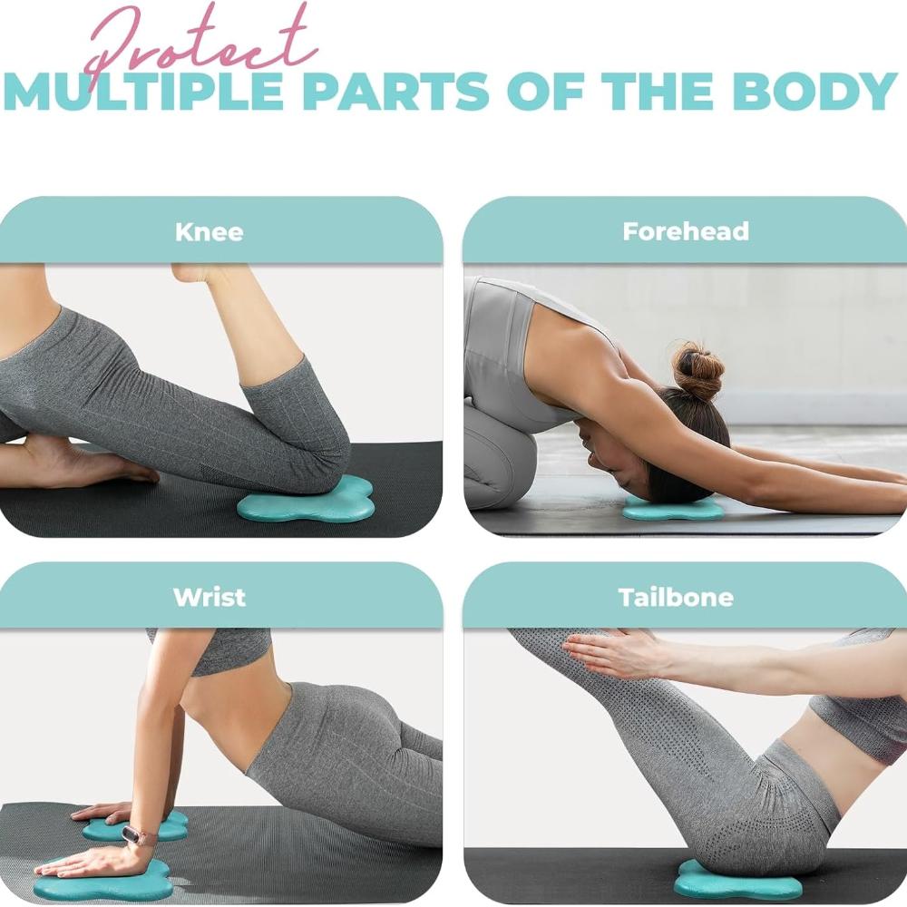 2PCS Yoga Knee Pads Extra Thick, Yoga Kneeling Pad for Pilates Exercise, 13/16 Inches Cushion Knees Elbow Mat Supplies for Women Men Fitness Travel