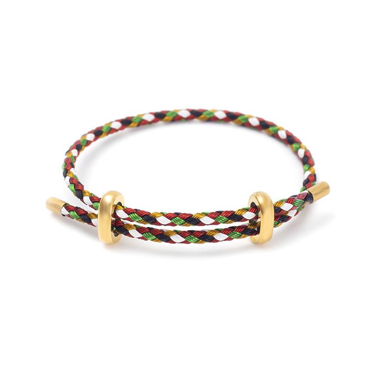 8-Shaped Stainless Steel Buckle 3MM Adjustable 20% Lucky Beaded Weave Bracelet Fashionable Couple Jewelry Wire Rope Bangles