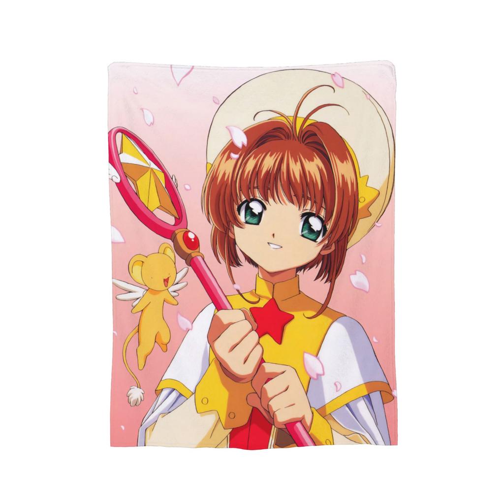 Anime Cardcaptor Sakura Blankets Flannel Spring/Autumn  Breathable Super Warm Throw Blanket for Bed Travel Quilt