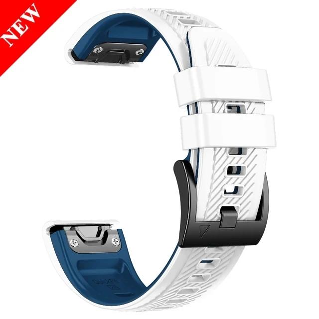 Quickfit 22 26mm Watch Straps For Garmin MARQ Athlete Adventurer Golfer Captain Aviator Epix Gen 2 Silicone Fenix 7x 7 Bracelet