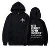 Womens Hooded Sweatshirt 350g Air Layer Loose Fit Printed Casual Streetwear