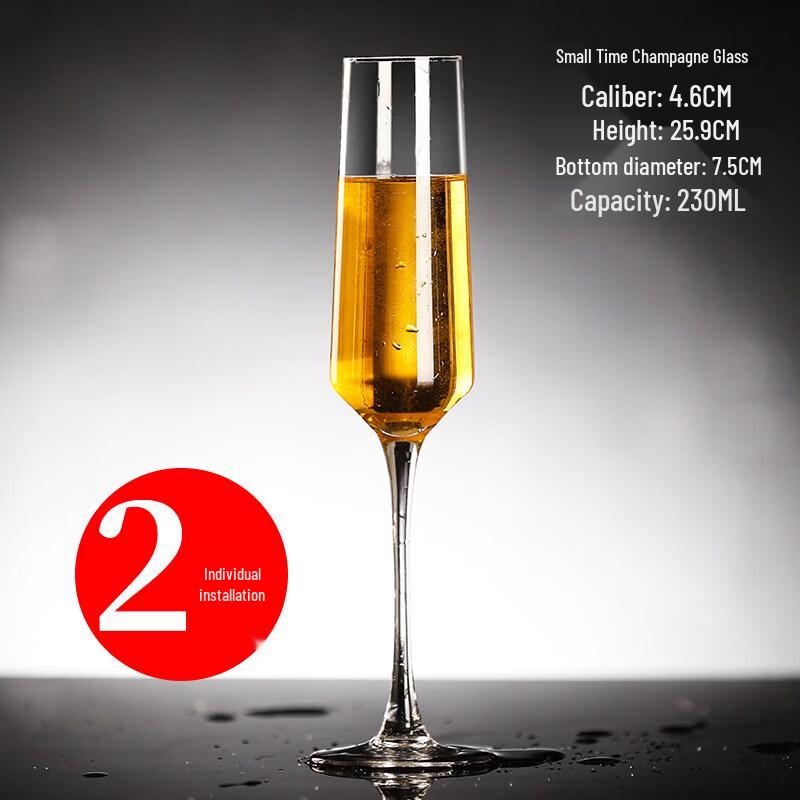 Pair of European Crystal Champagne Flutes