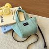 Small Canvas Bucket Purse For Women With Internal Pouch And Single Strap For Casual Wear