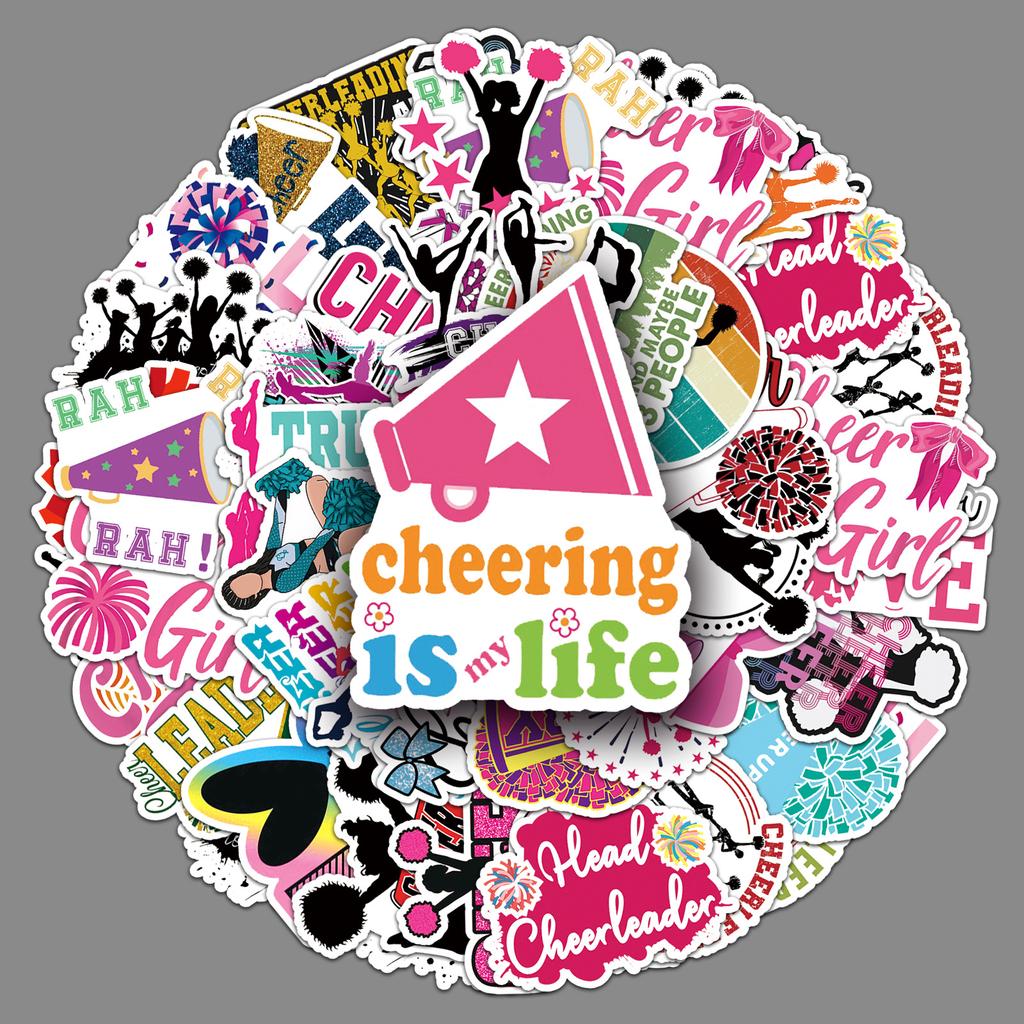 50 Cheerleading Gymnastik Graffiti Sport Dekorative Wasserbecher Koffer Notizbuch Graffiti-Sticker