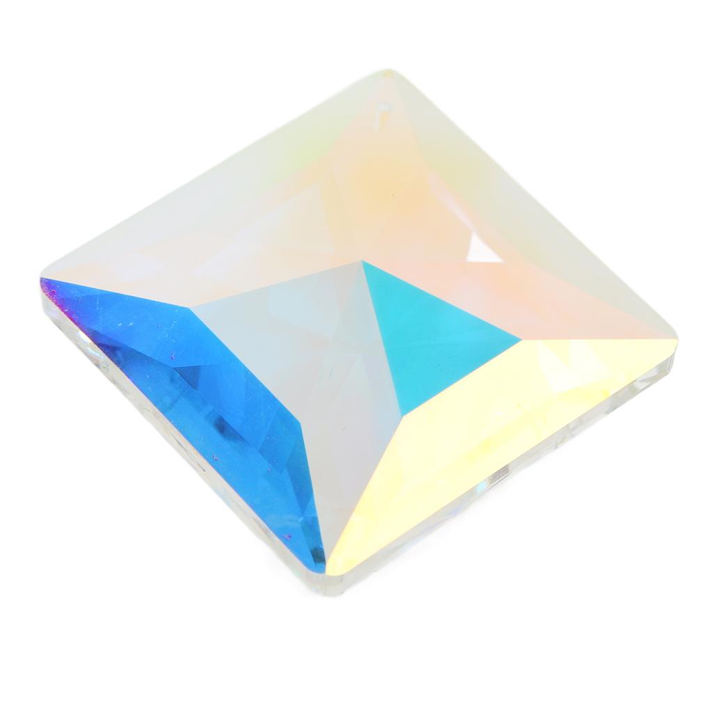 Crystal Prism Suncatcher for Window Hanging Ornament Faceted Crystal Prisms Pendant Rainbow Maker Prisms for Home Garden Decor Square Colorful