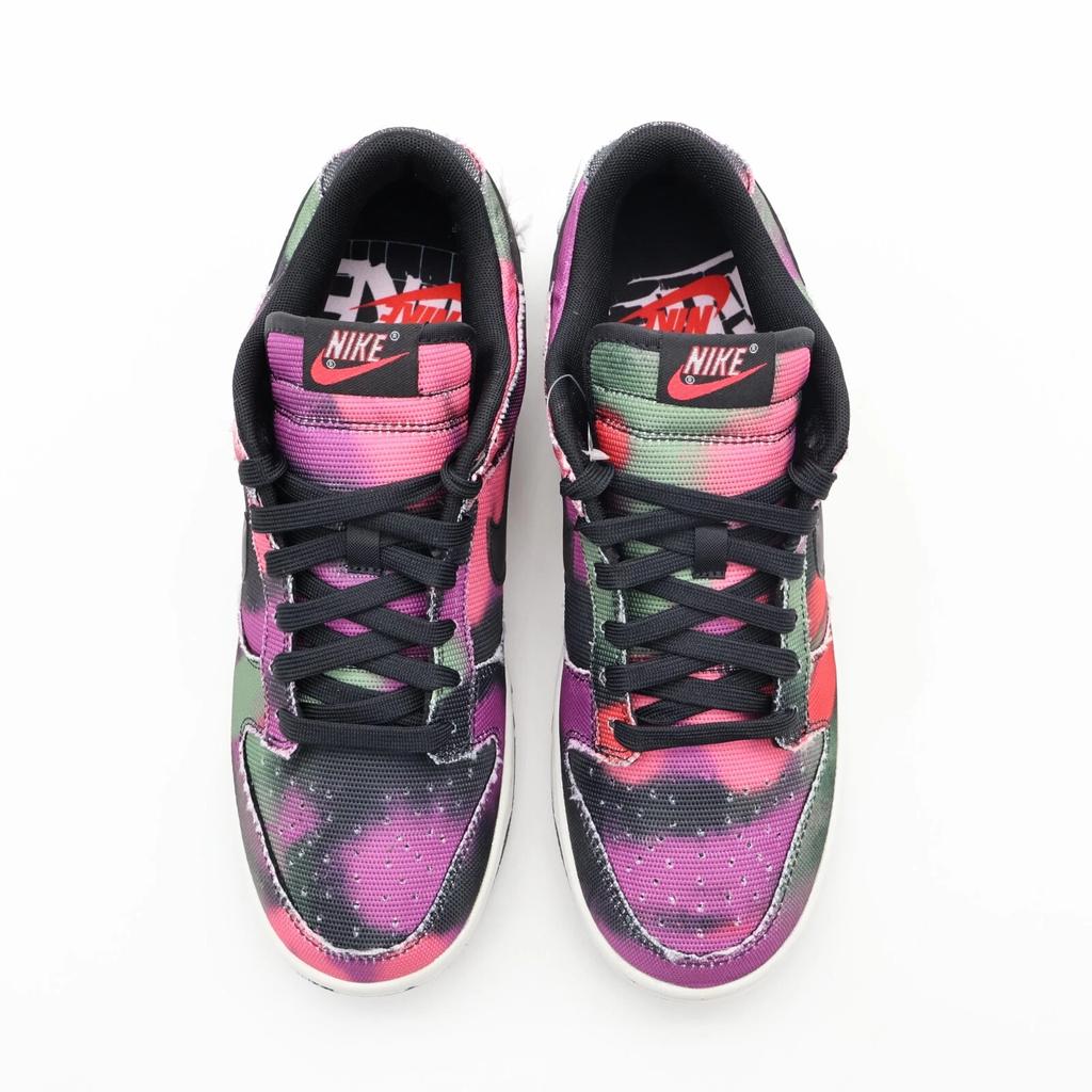 DM0108-002 Nike Dunk Low Graffiti Pink Black Sage Ash Green Tie Dye (Men's)