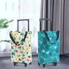 Retractable Handle Oxford Cloth Shopping Cart Waterproof Handheld Shopping Trolley Travel
