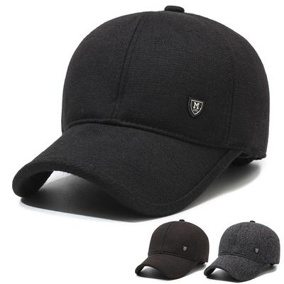 Winter Ear Protection Cotton Cap Men's Coldproof Warm Baseball Cap Middle-aged And Old Dad Cap