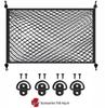 Double-Layer Elastic Car Trunk Storage Net with Hooks