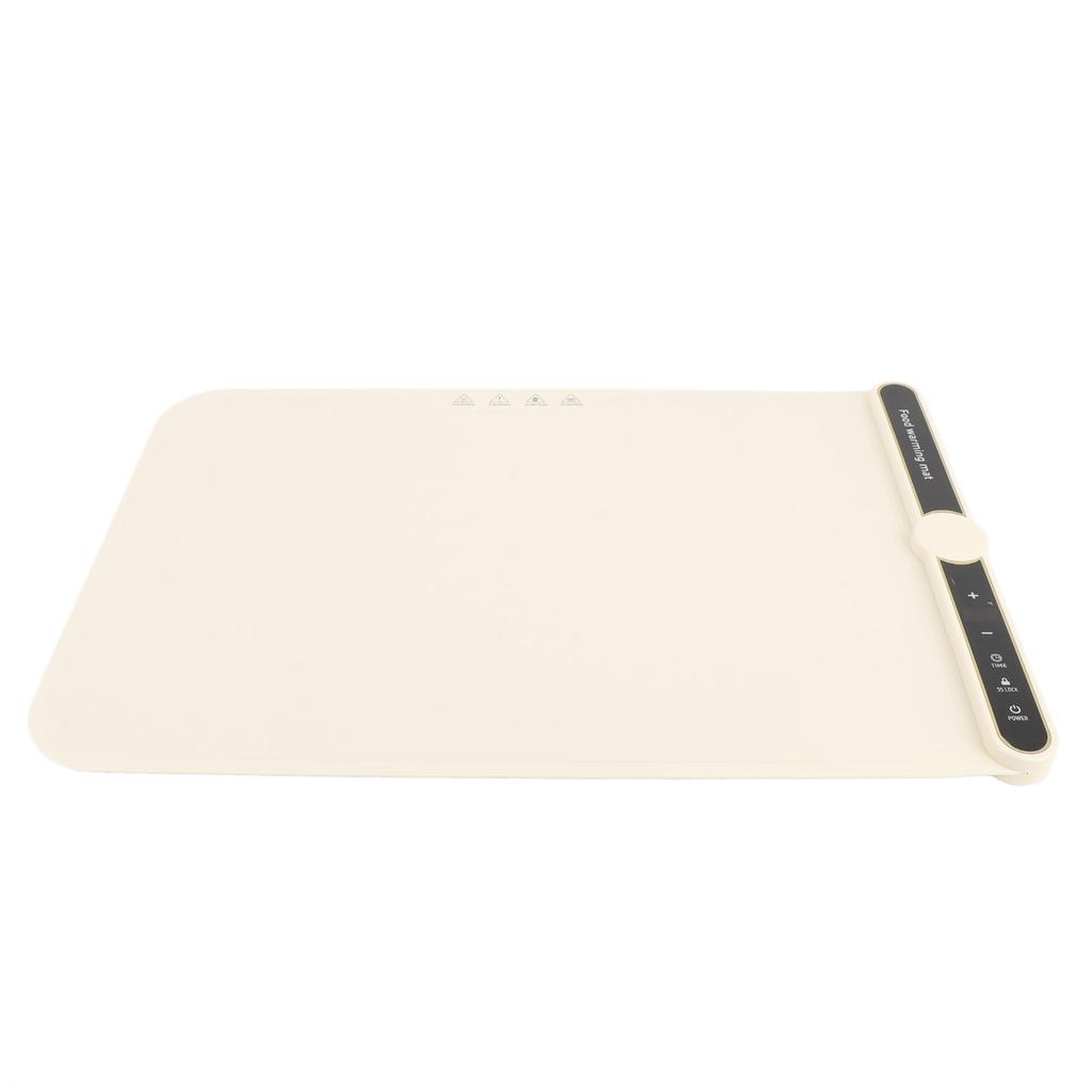 Warming Mat for Food 330W Full Surface Heat in 8s 9 Temperature Settings 6 Hours Time Child Lock Sil
