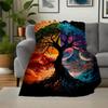 "Yin Yang Tree of Life Wall Art: Nature's Harmony In Every Leaf"Blanket Flannel Throw Blanket for Sofa, Bed, Travel, Camping, Office, Couch,