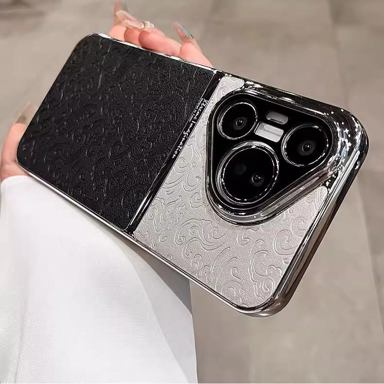Applicable To Huawei Pura70 Set Sail Dragon Pattern Mobile Phone Case Color Matching Leather Honor 300 Anti-drop Matte Mate60pro