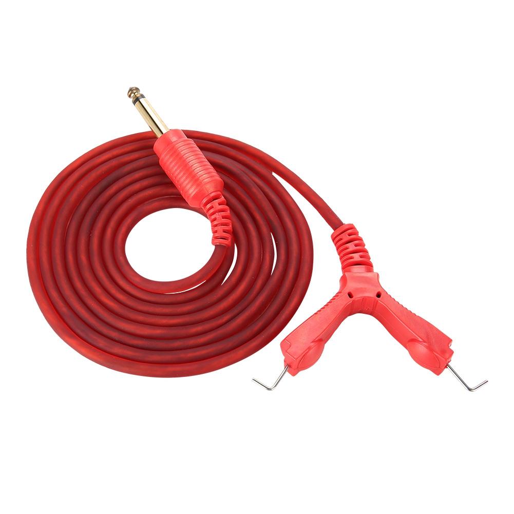 2m Tattoo Power Supply Silicone Clip Cord Tattoo Hook Line for Tattoo Machine (Black)