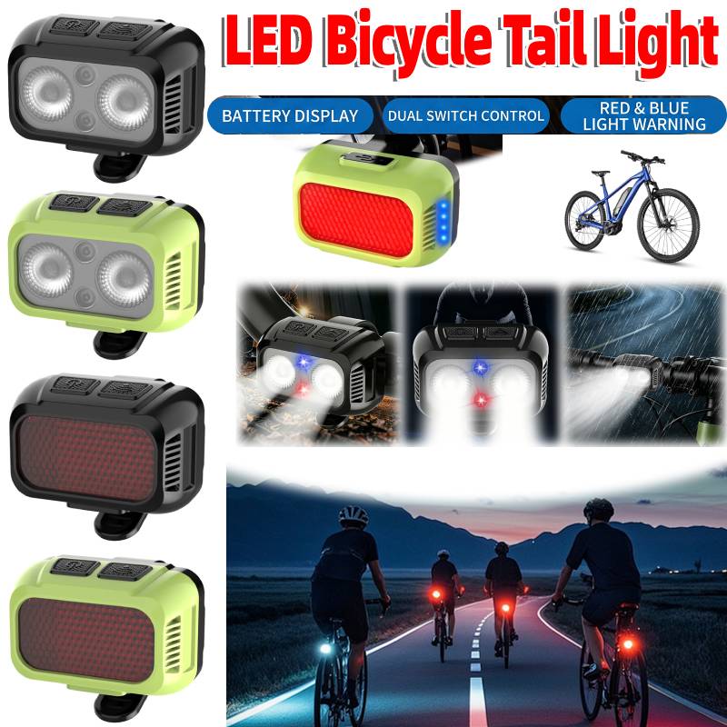 Type-C Powered Mini Cycling Tail Light Easy Install Mountain Bike Warning Lamp for Experience Night Road Camping Adventures