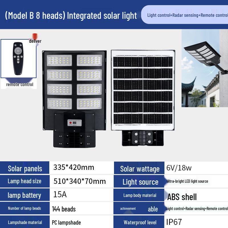 

Ultra-Bright Solar-Powered Street Light for Outdoor Courtyard with Induction Sensor Solar Street Light