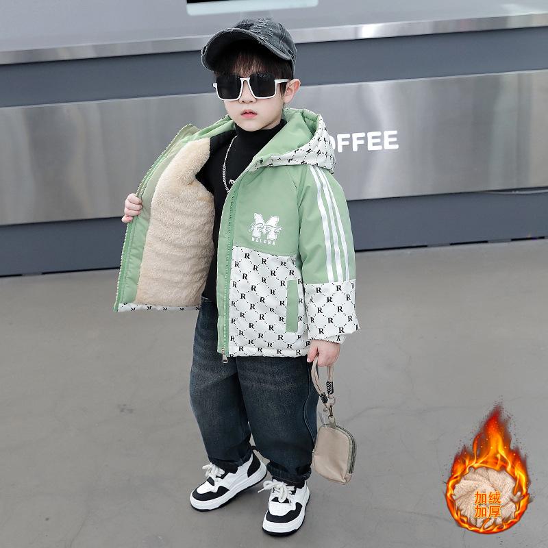 2025 Boys' Handsome Fleece-Lined Winter Parka