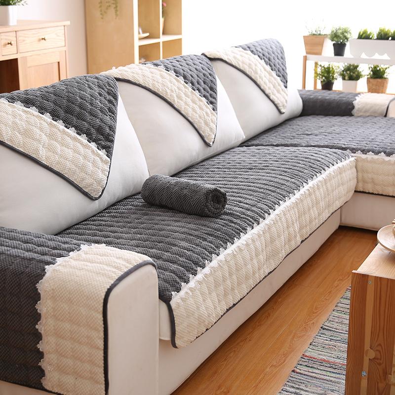 Sofa Cushion Universal Padded Cushion Simple Modern Leather Sofa Cover Cover All-inclusive Universal Cloth Towel.