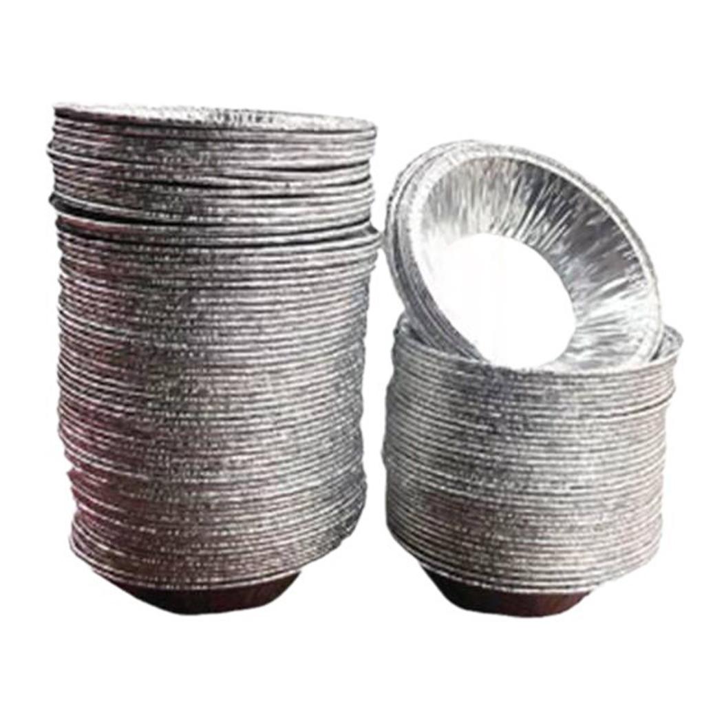250piece Round Egg Tart Molds Pan Made of Reliable Aluminum Foil Not Easy to Deform Disposable Aluminum Foil Tart Pan