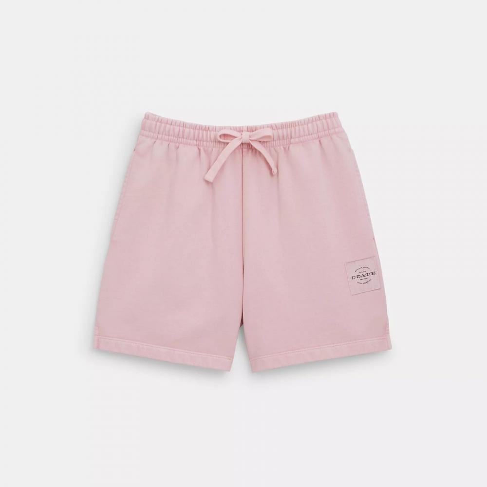 Coach Garment Dye Track Shorts Cream