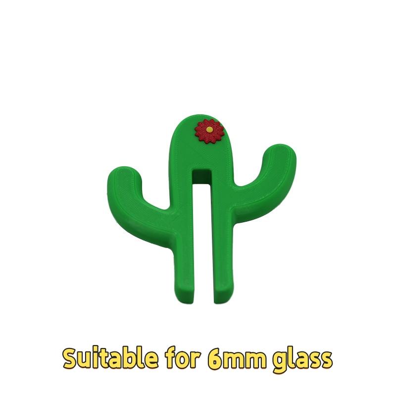 

Cactus Bathroom Storage Helper, Creative Glass Door Hook, Suitable for 6mm Glass, Easy To Install Without Drilling зелёный