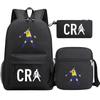 Primary And Secondary School Students Schoolbag Three-Piece Football Player Star Peripheral Printing Children'S Backpack